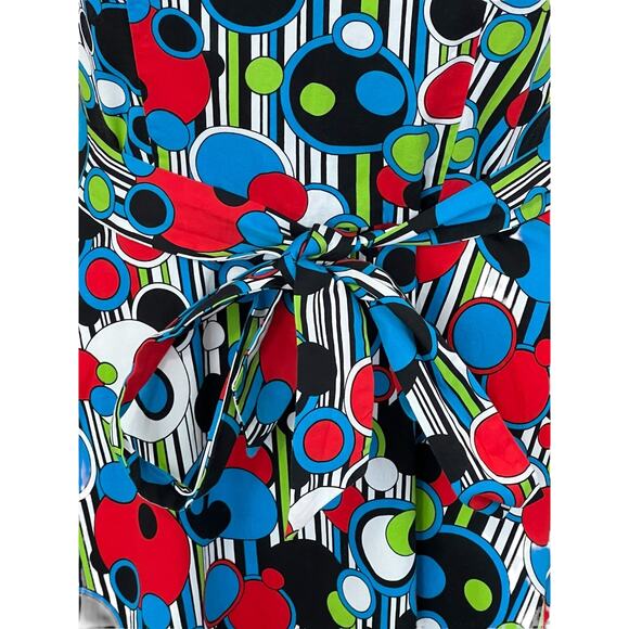 Hanpceirs Women's Black/Multicolored Geometric Print Fit & Flare Dress Size 3XL - Picture 3 of 8